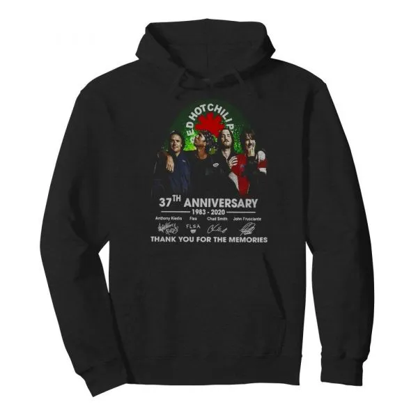 Red Hot Chili 37th Anniversary 1983 2020 Thank You For The Memories Signature shirt - Image 6
