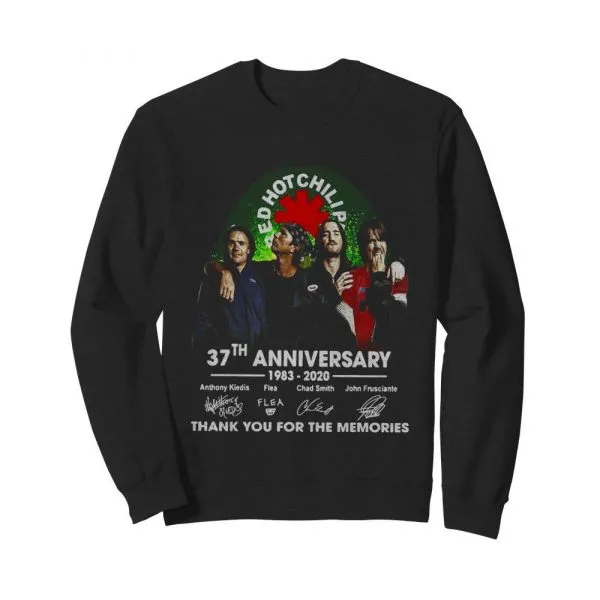 Red Hot Chili 37th Anniversary 1983 2020 Thank You For The Memories Signature shirt - Image 5
