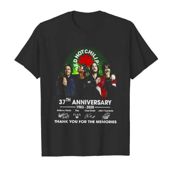 Red Hot Chili 37th Anniversary 1983 2020 Thank You For The Memories Signature shirt - Image 2