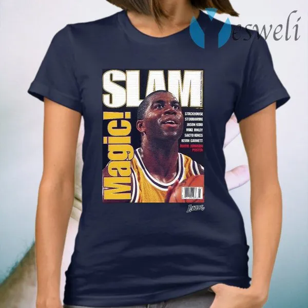 SLAM Cover Tee Magic Johnson Poster T-Shirt - Image 3