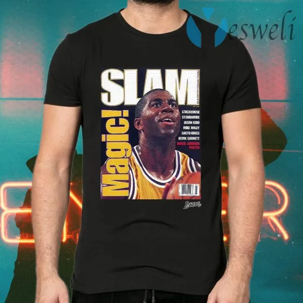 SLAM Cover Tee Magic Johnson Poster T-Shirt - Image 2