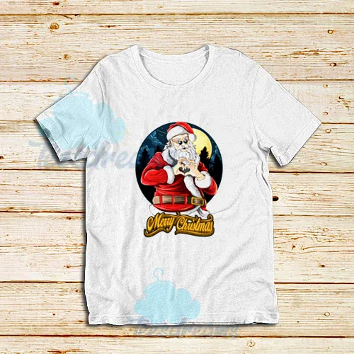 Santa Claus At Christmas T-Shirt For Unisex