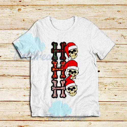 Skull Funny Christmas T-Shirt For Unisex