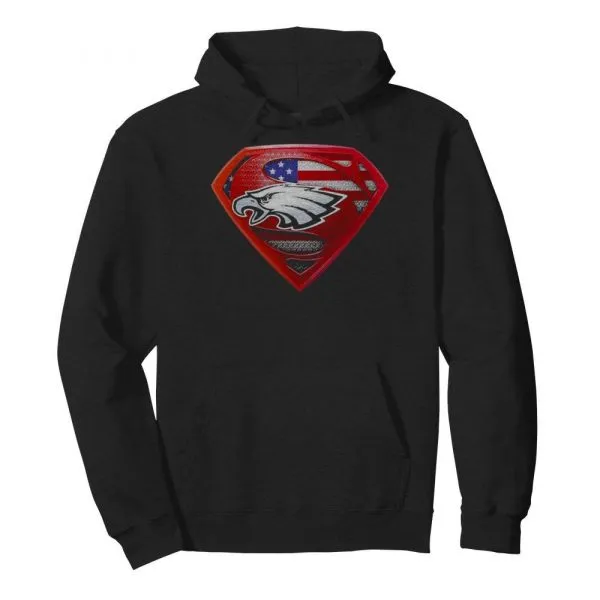Superman philadelphia eagles american flag shirt - Image 6