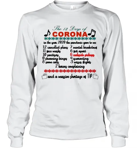 The 12 Days Of Corona Christmas T-Shirt Classic Mens T-shirt - Image 4