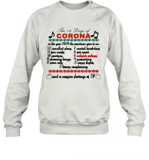 The 12 Days Of Corona Christmas T-Shirt Classic Mens T-shirt - Image 5