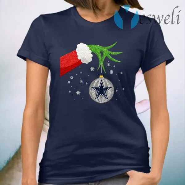 The Grinch Christmas Ornament Dallas Cowboys T-Shirt - Image 3