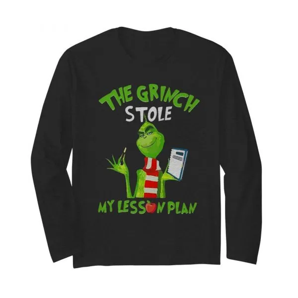 The Grinch Stole My Lesson Plan shirt - Image 4