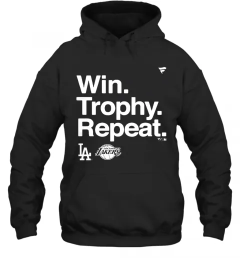 Win Trophy Repeat Los Angeles Dodgers Los Angeles Lakers T-Shirt Classic Mens T-shirt - Image 6