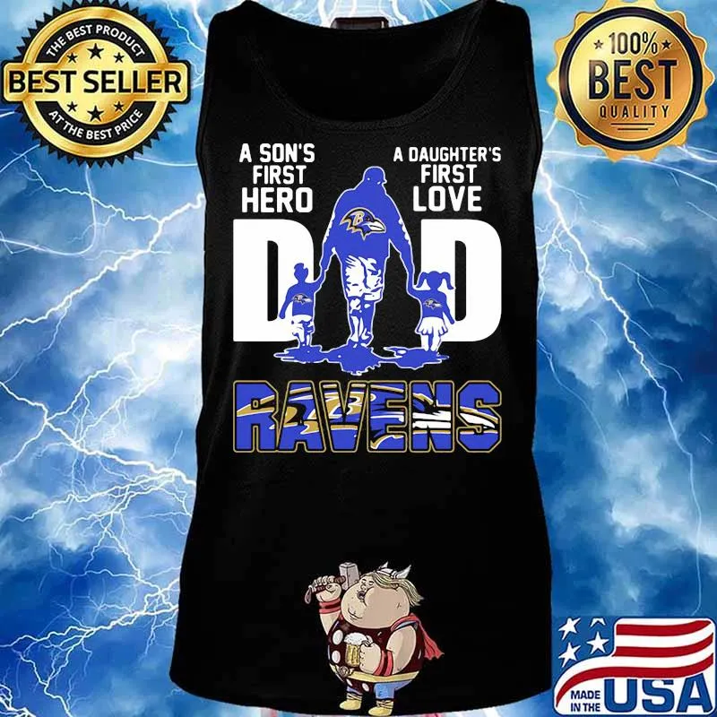 A son's first hero dad a daughter's first love baltimore ravens s Tank top