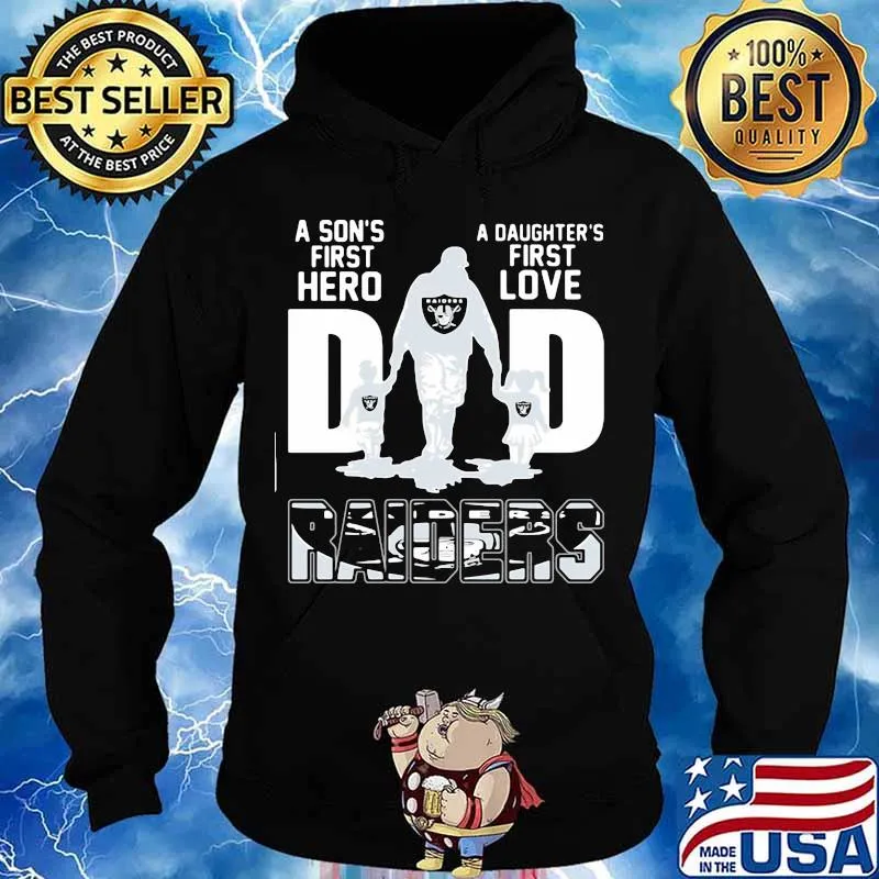 A son's first hero dad a daughter's first love oklahoma raiders s Hoodie