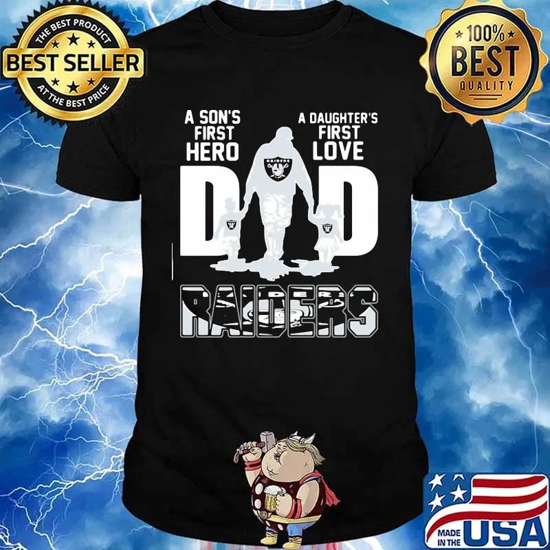 A son's first hero dad a daughter's first love oklahoma raiders shirt