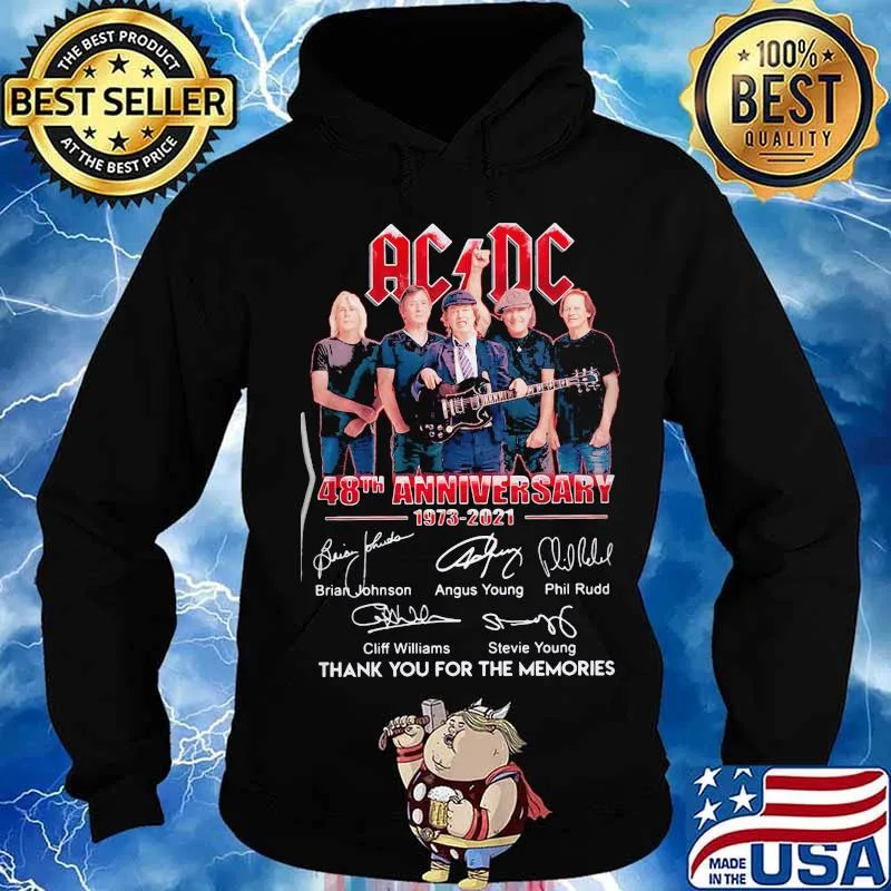 Ac Dc 48th Anniversary 1973 2021 Birthday Signature Shirt Hoodie