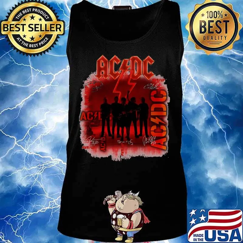 Acdc Band Music Signature Shirt Tank top