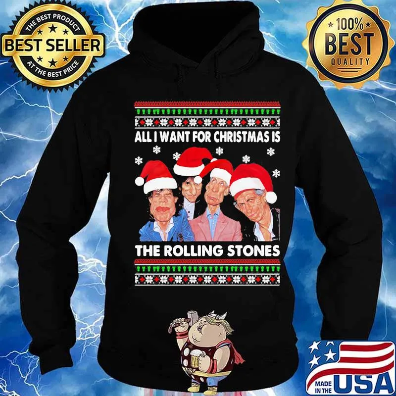 All I Want For Christmas Is The Rolling Stones Wear Hat Santa Merry Xmas Shirt Hoodie