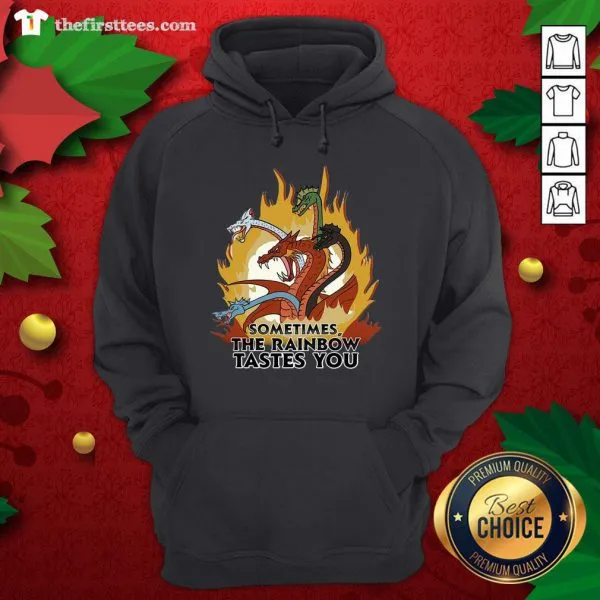Awesome Dragon Sometimes The Rainbow Tastes You Shirt - Image 2