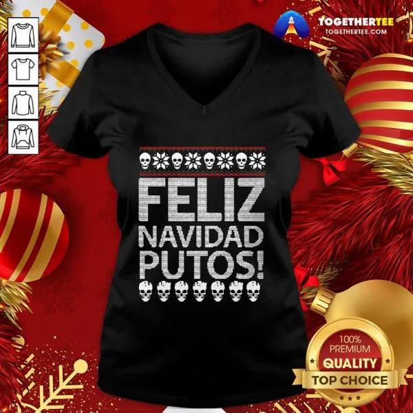 Awesome Feliz Navidad Photos Ugly Christmas Shirt - Image 2
