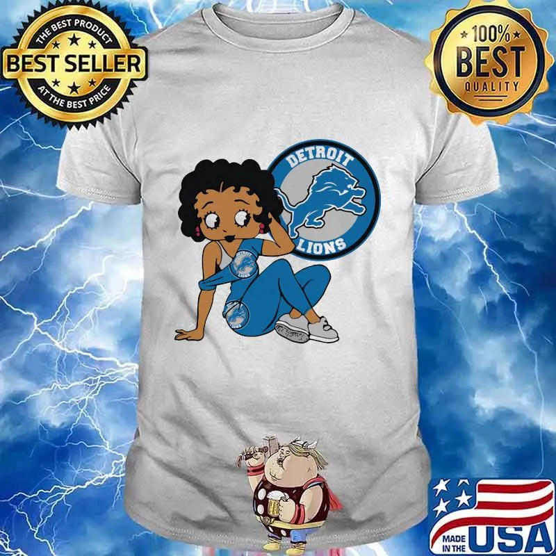 Betty boop detroit lions football shirt