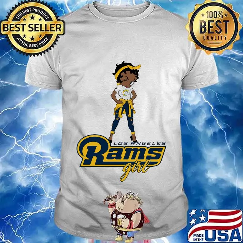 Betty boop los angeles rams girl shirt