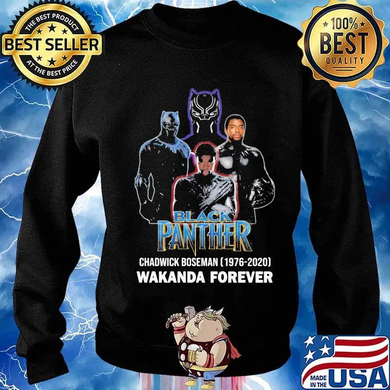 Black Panther Chadwick Boseman 1976 2020 Wakanda Forever Shirt Sweater