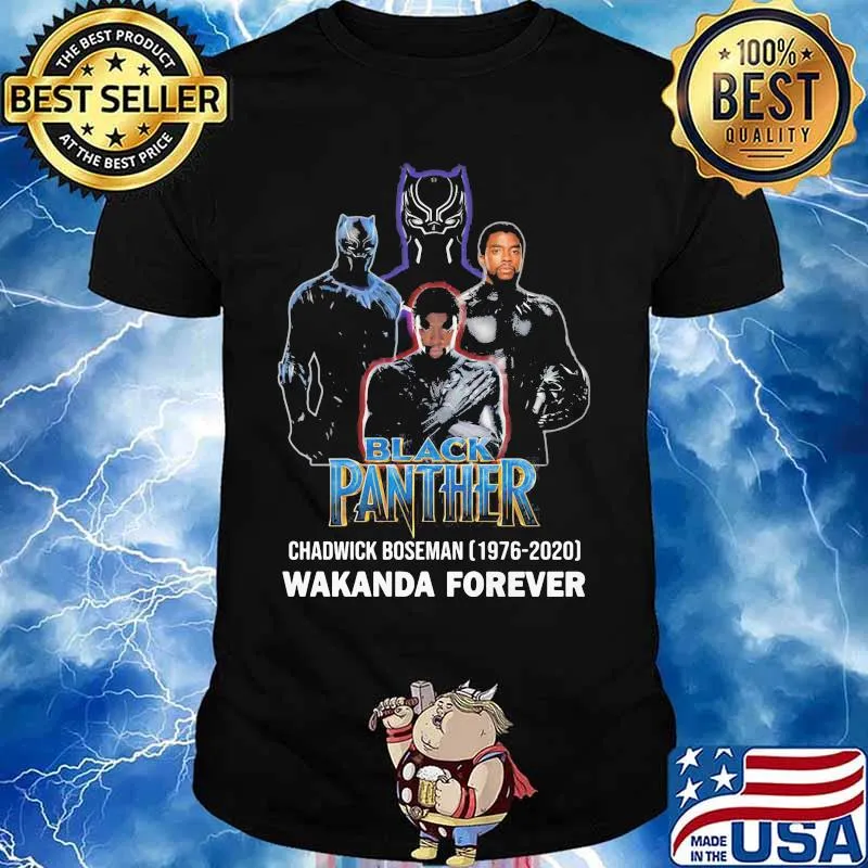 Black Panther Chadwick Boseman 1976 2020 Wakanda Forever Shirt