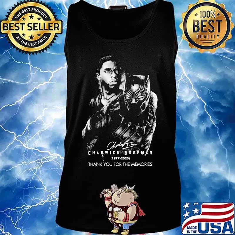 Black panther chadwick boseman 1977 2020 thank you for the memories 1977 2020 signature s Tank top