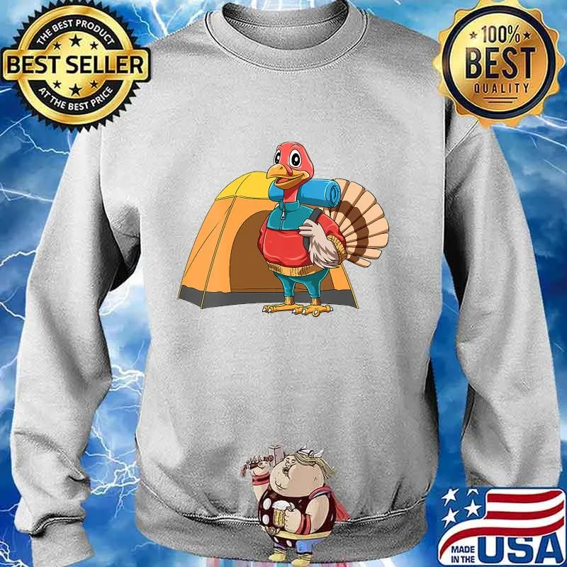Camping turkey thanksgiving day hiking s Sweater