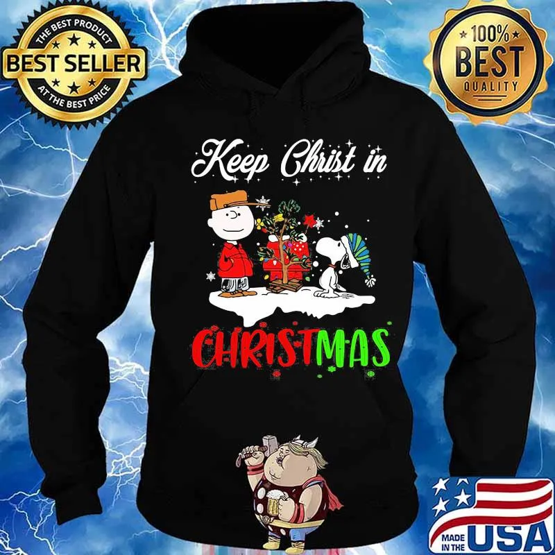Charlie brown and snoopy keep christ in christmas s Hoodie