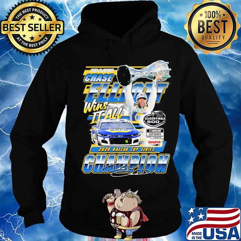 Chase elliott wins it all 2020 nascar cup series champion signature s Hoodie