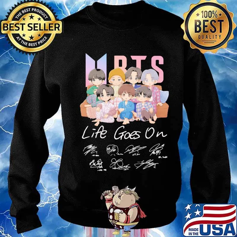 Chibi Bts Life Goes On Signature Shirt Sweater