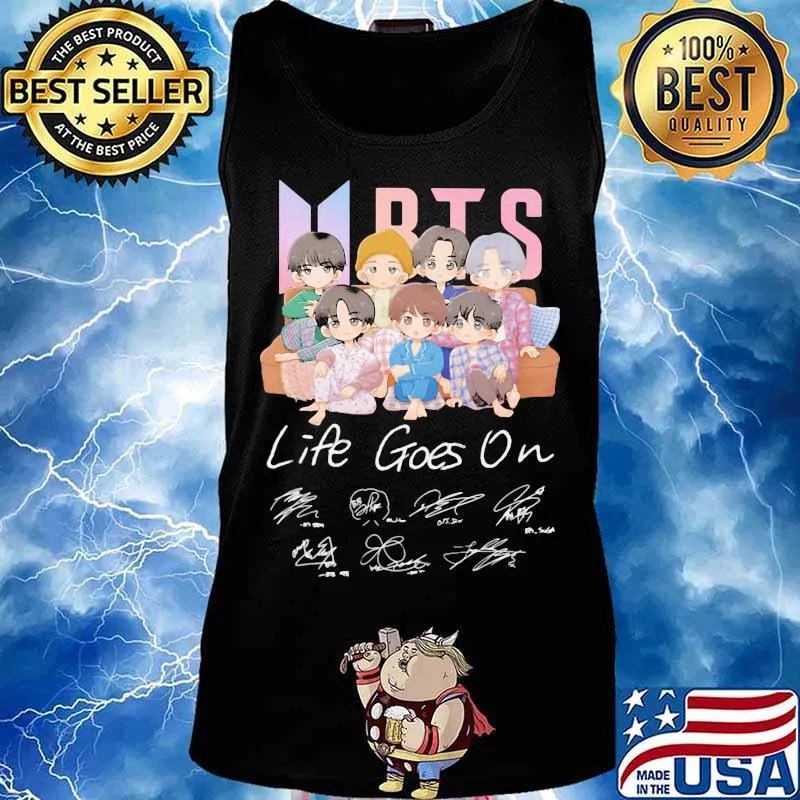 Chibi Bts Life Goes On Signature Shirt Tank top