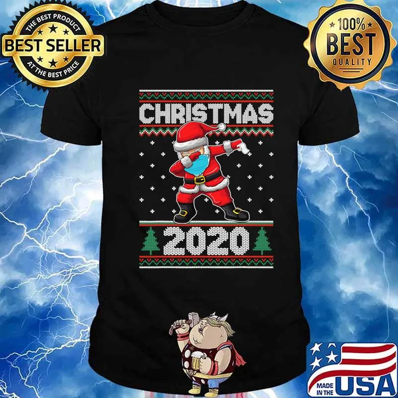 Christmas 2020 Dabbing Santa Claus Ugly Christmas Shirt