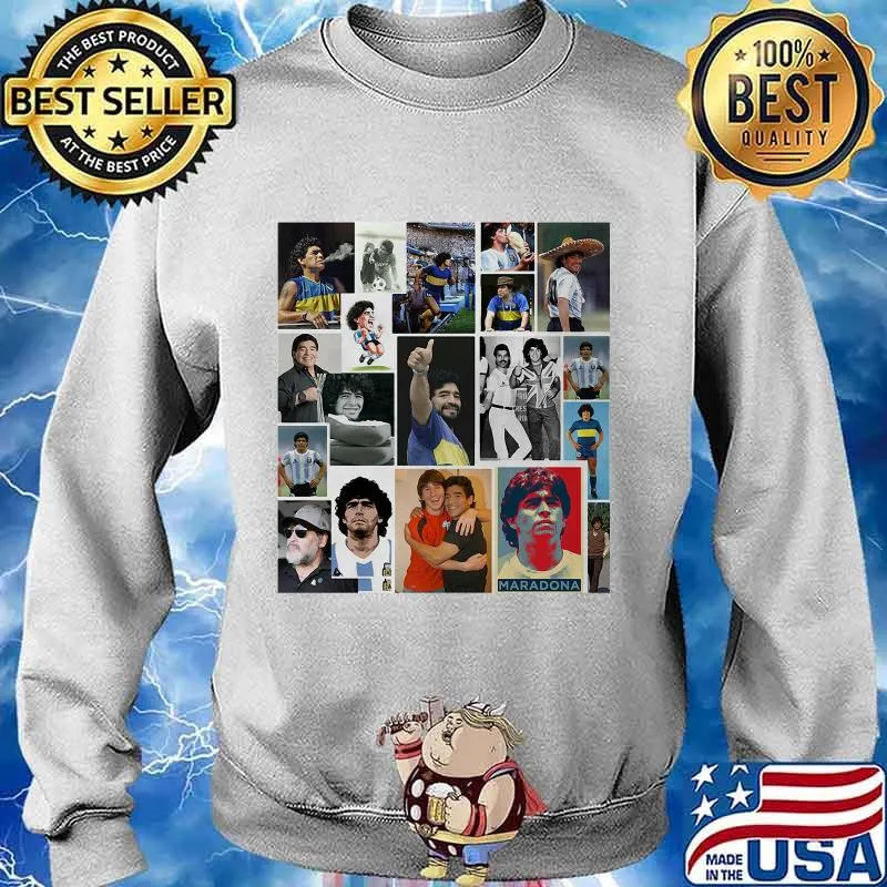 Commemorative Photos Of Diego Maradona Football Shirt Sweater