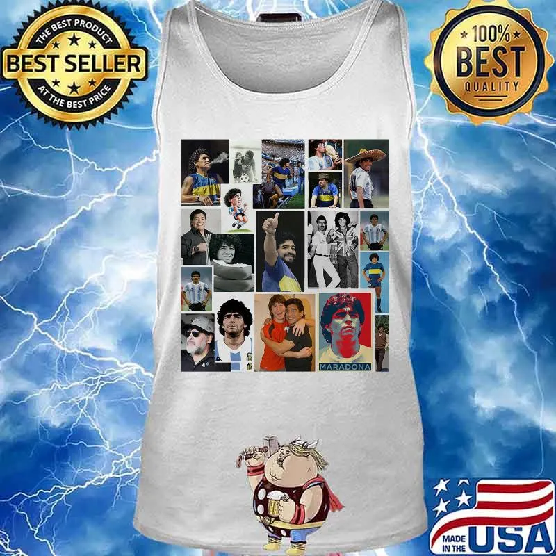 Commemorative Photos Of Diego Maradona Football Shirt Tank top