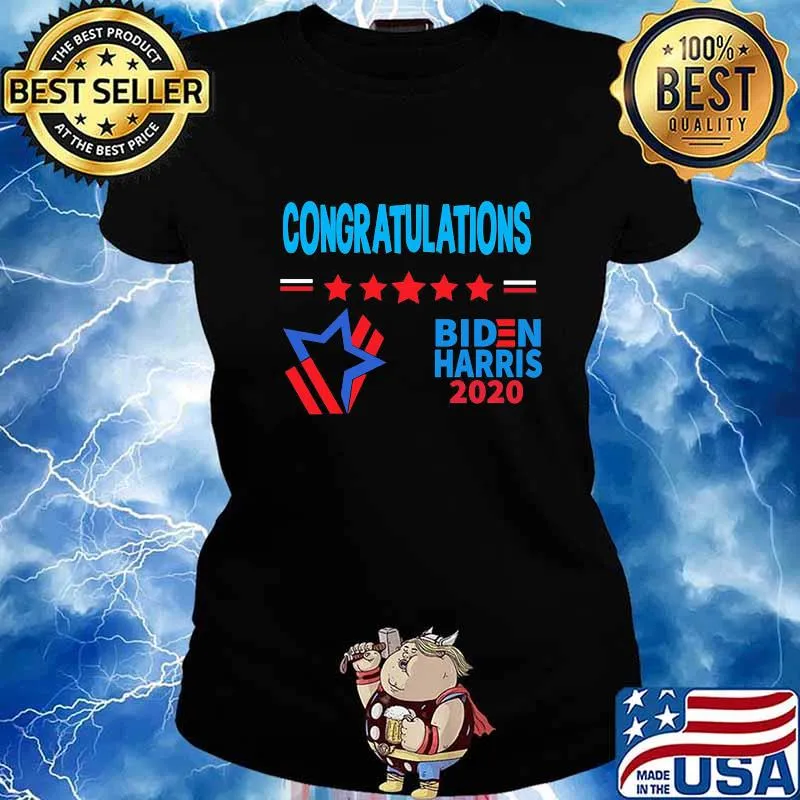 Congratulations joe biden and kamala harris 2020 stars s Ladies tee