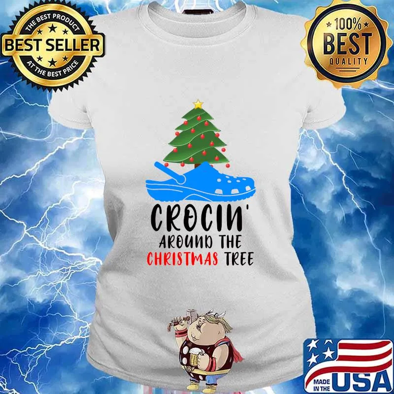 Crocin' Around The Christmas Tree Merry Xmas Shirt Ladies tee