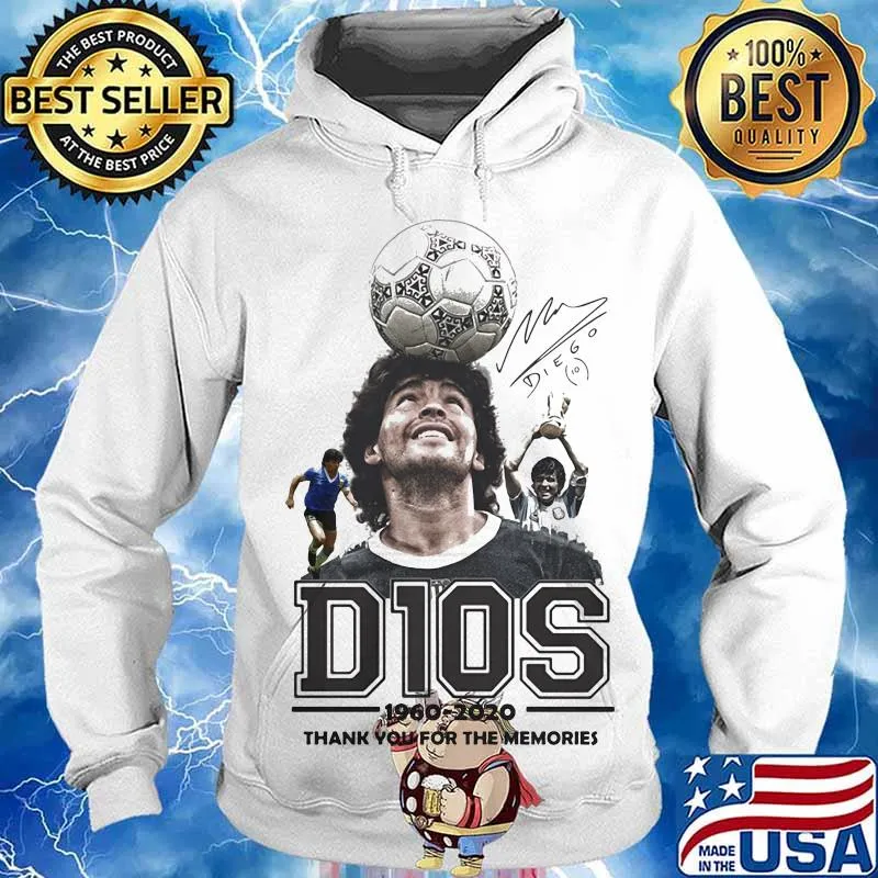 D10s Diego 1960 2020 Thank You For The Memories Argentinian Football Legend And World Shirt Hoodie