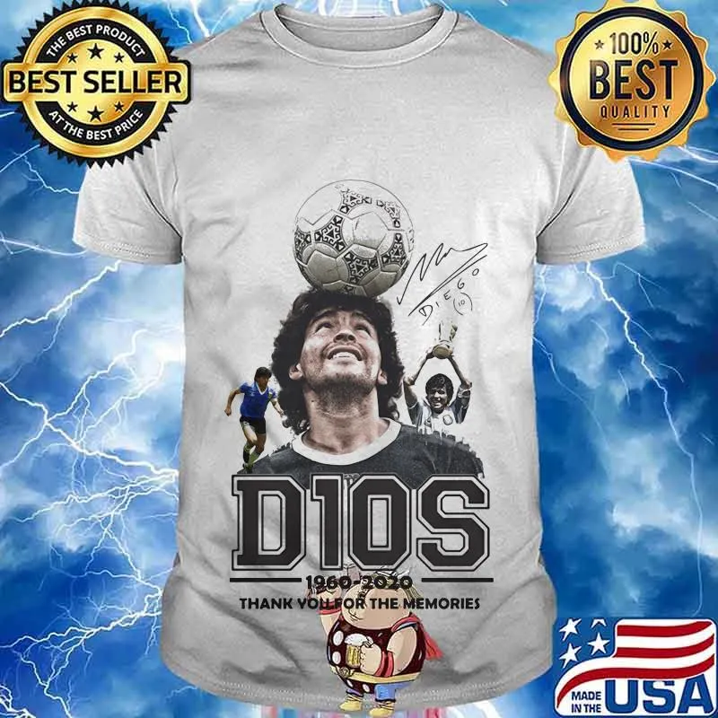 D10s Diego 1960 2020 Thank You For The Memories Argentinian Football Legend And World Shirt