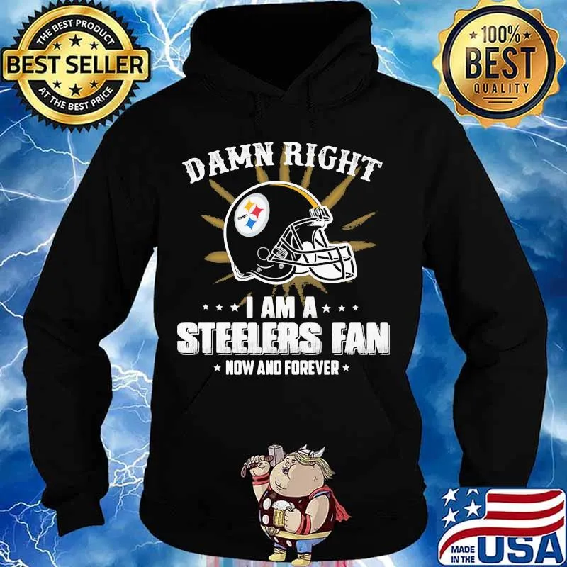 Damn right i am a pittsburgh steelers fan now and forever s Hoodie