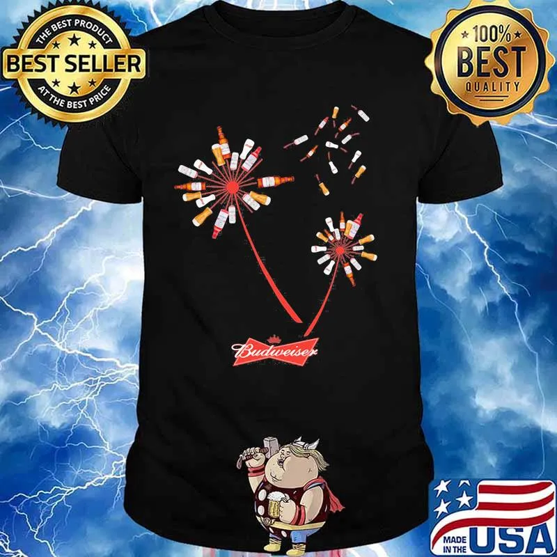 Dandelion flower budweiser beer shirt