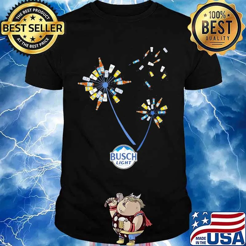 Dandelion flower busch light beer shirt