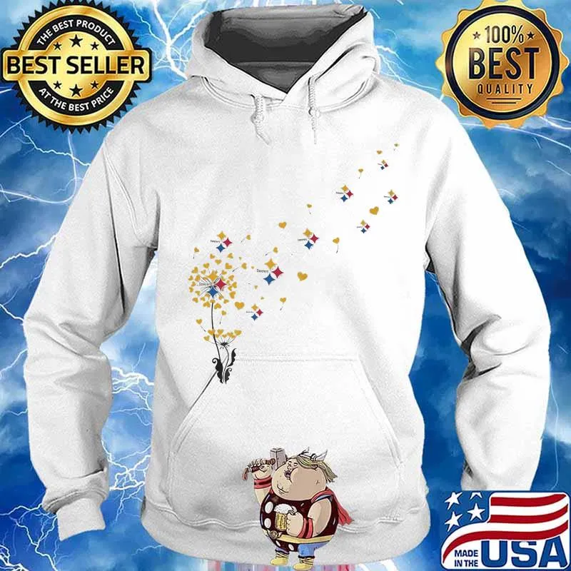 Dandelion flower pittsburgh steelers logo s Hoodie