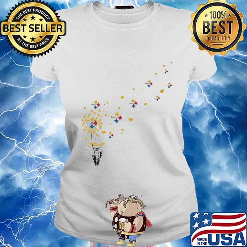 Dandelion flower pittsburgh steelers logo s Ladies tee