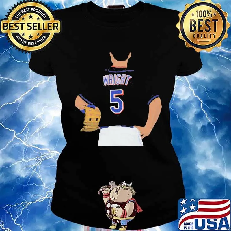 David wright 5 baseball player s Ladies tee