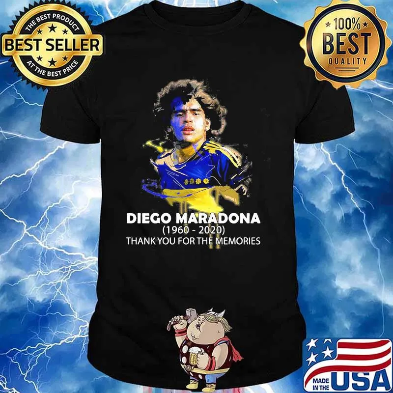 Diego Maradona 1960 2020 Thank You For The Memorie Signuature Shirt