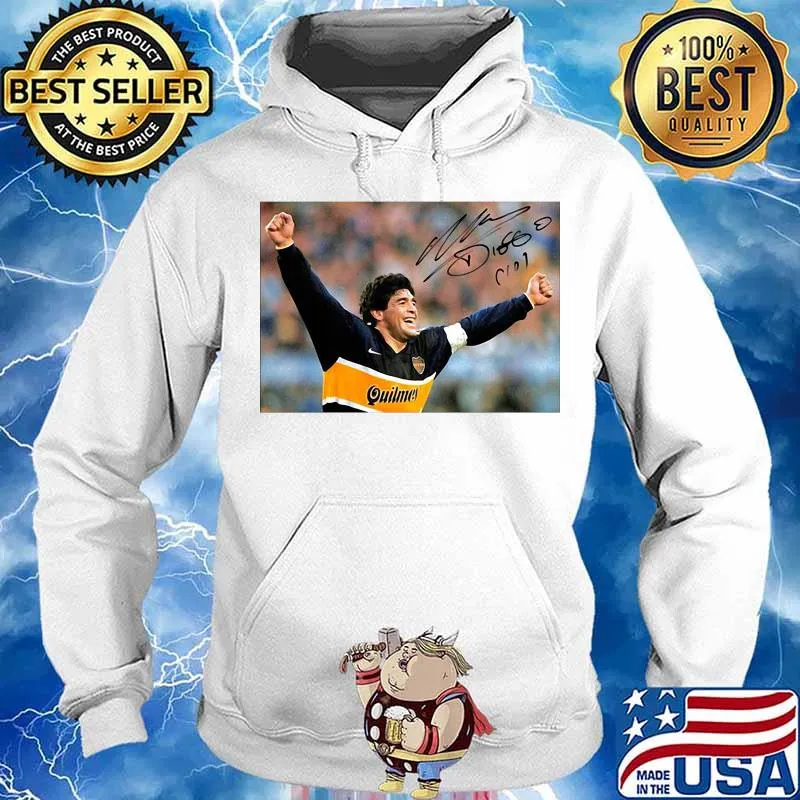 Diego Maradona Argentina Soccer Legend Signature Shirt Hoodie