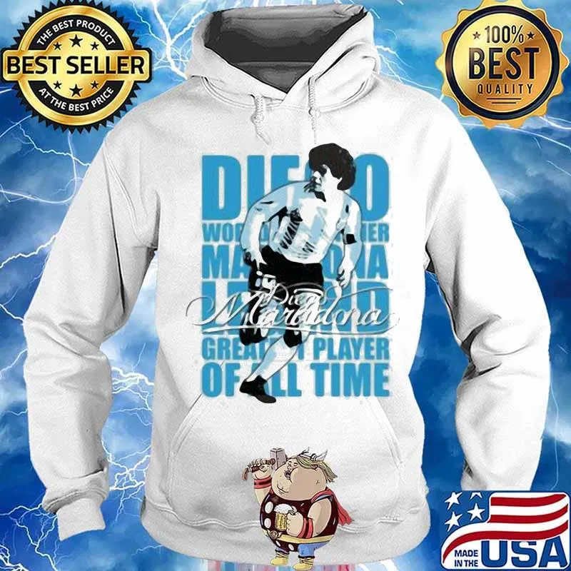 Diego Maradona Legend Greatest Player Of All Time Legend Genius Football Shirt Hoodie