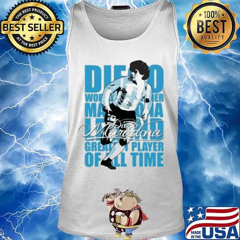 Diego Maradona Legend Greatest Player Of All Time Legend Genius Football Shirt Tank top