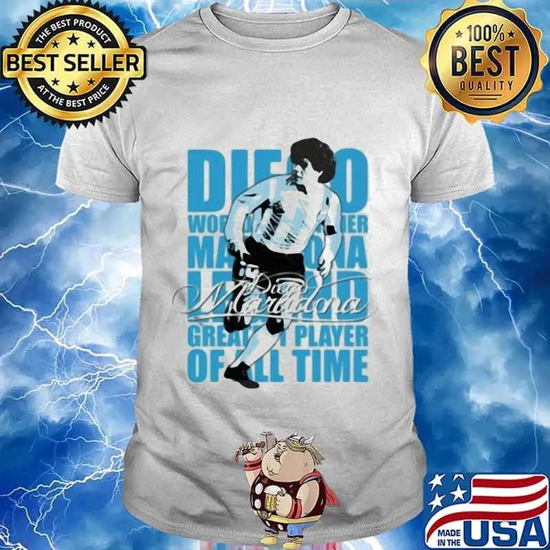 Diego Maradona Legend Greatest Player Of All Time Legend Genius Football Shirt