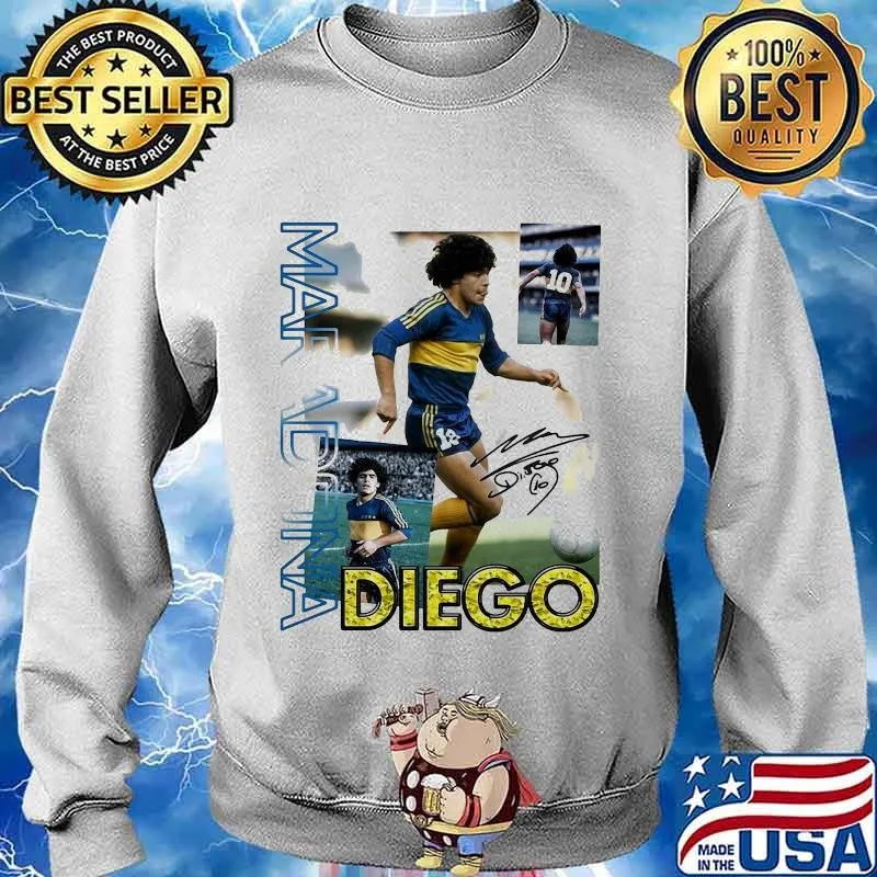 Diego Maradona Ten Football Signature Shirt Sweater